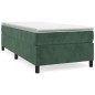 vidaXL Cama box spring con colchón terciopelo verde oscuro 90x200 cm vidaXL Cama box spring con colchón terciopelo verde oscuro 90x200 cm