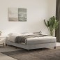 vidaXL Cama box spring con colchón terciopelo gris claro 140x190 cm