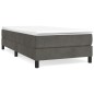 vidaXL Cama box spring con colchón terciopelo gris oscuro 90x190 cm