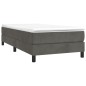 vidaXL Cama box spring con colchón terciopelo gris oscuro 90x190 cm