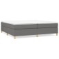 vidaXL Cama box spring con colchón tela gris oscuro 200x200 cm vidaXL Cama box spring con colchón tela gris oscuro 200x200 cm