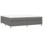 vidaXL Cama box spring con colchón tela gris oscuro 200x200 cm vidaXL Cama box spring con colchón tela gris oscuro 200x200 cm