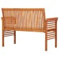 vidaXL Banco de jardín 2 plazas con cojín madera maciza acacia 120 cm vidaXL Banco de jardín 2 plazas con cojín madera maciza acacia 120 cm