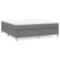 vidaXL Cama box spring con colchón tela gris oscuro 180x200 cm vidaXL Cama box spring con colchón tela gris oscuro 180x200 cm