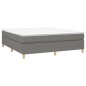 vidaXL Cama box spring con colchón tela gris oscuro 180x200 cm vidaXL Cama box spring con colchón tela gris oscuro 180x200 cm