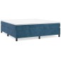 vidaXL Cama box spring con colchón terciopelo azul oscuro 180x200 cm vidaXL Cama box spring con colchón terciopelo azul oscuro 180x200 cm