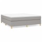 vidaXL Cama box spring con colchón tela gris claro 160x200 cm vidaXL Cama box spring con colchón tela gris claro 160x200 cm