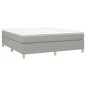 vidaXL Cama box spring con colchón tela gris claro 160x200 cm vidaXL Cama box spring con colchón tela gris claro 160x200 cm