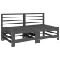 vidaXL Juego de muebles de jardín 4 pzas madera maciza de pino gris