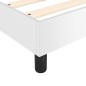 vidaXL Cama box spring con colchón cuero sintético blanco 160x200 cm