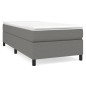 vidaXL Cama box spring con colchón tela gris oscuro 100x200 cm vidaXL Cama box spring con colchón tela gris oscuro 100x200 cm