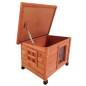@Pet Casa de exterior para gatos madera marrón 57x45x43 cm @Pet Casa de exterior para gatos madera marrón 57x45x43 cm