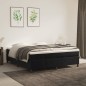 vidaXL Cama box spring con colchón terciopelo negro 180x200 cm vidaXL Cama box spring con colchón terciopelo negro 180x200 cm
