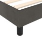 vidaXL Cama box spring con colchón terciopelo gris oscuro 140x190 cm
