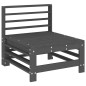 vidaXL Juego de muebles de jardín 4 pzas madera maciza de pino gris