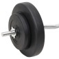 vidaXL Juego de barras y mancuernas con discos 60 kg vidaXL Juego de barras y mancuernas con discos 60 kg