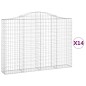 vidaXL Cestas gaviones 14 uds forma de arco hierro 200x30x140/160 cm vidaXL Cestas gaviones 14 uds forma de arco hierro 200x30x140/160 cm