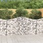 vidaXL Cestas gaviones 18 uds forma de arco hierro 200x30x100/120 cm