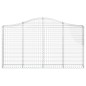 vidaXL Cestas gaviones 18 uds forma de arco hierro 200x30x100/120 cm