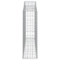 vidaXL Cestas gaviones 18 uds forma de arco hierro 200x30x100/120 cm