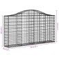 vidaXL Cestas gaviones 18 uds forma de arco hierro 200x30x100/120 cm
