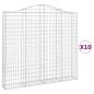 vidaXL Cestas de gaviones 10 uds forma de arco hierro 200x30x180/200cm vidaXL Cestas de gaviones 10 uds forma de arco hierro 200x30x180/200cm