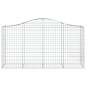 vidaXL Cestas de gaviones 9 uds forma de arco hierro 200x50x100/120 cm vidaXL Cestas de gaviones 9 uds forma de arco hierro 200x50x100/120 cm