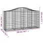 vidaXL Cestas de gaviones 9 uds forma de arco hierro 200x50x100/120 cm vidaXL Cestas de gaviones 9 uds forma de arco hierro 200x50x100/120 cm