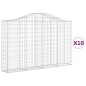 vidaXL Cestas gaviones 10 uds forma de arco hierro 200x30x120/140 cm vidaXL Cestas gaviones 10 uds forma de arco hierro 200x30x120/140 cm