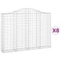 vidaXL Cestas gaviones 8 uds forma de arco hierro 200x30x140/160 cm vidaXL Cestas gaviones 8 uds forma de arco hierro 200x30x140/160 cm