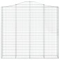vidaXL Cestas de gaviones 3 uds forma de arco hierro 200x30x180/200 cm