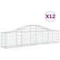 vidaXL Cestas de gaviones 12 uds forma de arco hierro 200x30x40/60 cm vidaXL Cestas de gaviones 12 uds forma de arco hierro 200x30x40/60 cm