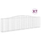 vidaXL Cestas de gaviones 7 uds forma de arco hierro 400x30x100/120 cm vidaXL Cestas de gaviones 7 uds forma de arco hierro 400x30x100/120 cm