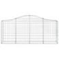 vidaXL Cestas de gaviones 40 uds forma de arco hierro 200x30x80/100 cm