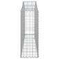 vidaXL Cestas de gaviones 40 uds forma de arco hierro 200x30x80/100 cm