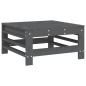 vidaXL Juego de muebles de jardín 4 pzas madera maciza de pino gris