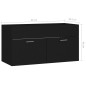 vidaXL Armario para lavabo madera contrachapada negro 90x38,5x46 cm vidaXL Armario para lavabo madera contrachapada negro 90x38,5x46 cm