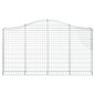 vidaXL Cestas de gaviones 3 uds forma de arco hierro 200x30x100/120 cm vidaXL Cestas de gaviones 3 uds forma de arco hierro 200x30x100/120 cm