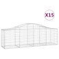vidaXL Cestas de gaviones 15 uds forma de arco hierro 200x50x60/80 cm vidaXL Cestas de gaviones 15 uds forma de arco hierro 200x50x60/80 cm