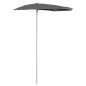 vidaXL Sombrilla de jardín semicircular palo 300x150 cm gris antracita vidaXL Sombrilla de jardín semicircular palo 300x150 cm gris antracita