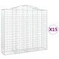 vidaXL Cestas gaviones 15 uds forma de arco hierro 200x50x180/200 cm vidaXL Cestas gaviones 15 uds forma de arco hierro 200x50x180/200 cm
