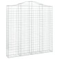 vidaXL Cestas de gaviones 8 uds forma de arco hierro 200x30x200/220 cm vidaXL Cestas de gaviones 8 uds forma de arco hierro 200x30x200/220 cm
