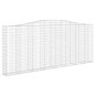 vidaXL Cestas de gaviones 8 uds forma de arco hierro 400x30x160/180 cm