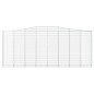 vidaXL Cestas de gaviones 8 uds forma de arco hierro 400x30x160/180 cm