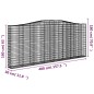 vidaXL Cestas de gaviones 8 uds forma de arco hierro 400x30x160/180 cm