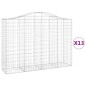 vidaXL Cestas gaviones 13 uds forma de arco hierro 200x50x140/160 cm vidaXL Cestas gaviones 13 uds forma de arco hierro 200x50x140/160 cm