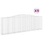 vidaXL Cestas de gaviones 9 uds forma de arco hierro 400x30x120/140 cm vidaXL Cestas de gaviones 9 uds forma de arco hierro 400x30x120/140 cm