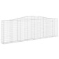 vidaXL Cestas de gaviones 9 uds forma de arco hierro 400x30x120/140 cm vidaXL Cestas de gaviones 9 uds forma de arco hierro 400x30x120/140 cm