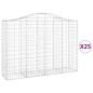 vidaXL Cestas gaviones 25 uds forma de arco hierro 200x50x140/160 cm vidaXL Cestas gaviones 25 uds forma de arco hierro 200x50x140/160 cm