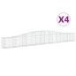 vidaXL Cestas de gaviones 4 uds forma de arco hierro 400x30x40/60 cm vidaXL Cestas de gaviones 4 uds forma de arco hierro 400x30x40/60 cm